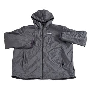 Simms Men's Dark Gray Hooded Jacket Full Zip Lightweight Coat Outdoors 3XL